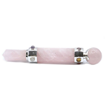 Rose Quartz Hexagonal Healing Wand12Cm For Love & Balance from B&Q