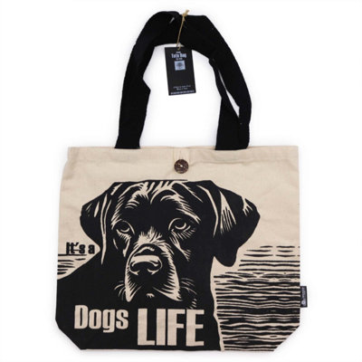  - It's A Dogs Life White Cotton Tote BagClassic & Spacious For Everyday Use