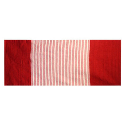 Indian Cotton Rug 70X170CmRed/pinkHandwovenDurable & Soft from B&Q