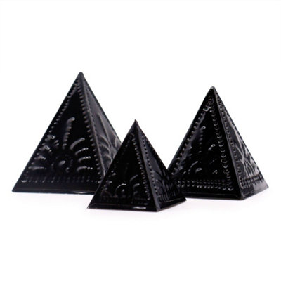 Black Incense Powder Pyramid Mould Set Three Sizes from B&Q