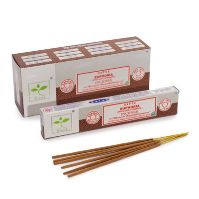 Satya Incense 15GEuphoria (White Sage & Cinnamon)Uplifting Aromatherapy from B&Q