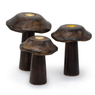  - Set Of 3 Flat Incense Cone Mushrooms11Cm12Cm13Cm For Meditation And Decor