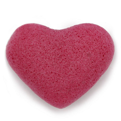Konjac Heart Rose Sponge For Gentle Facial & Body Cleansing from B&Q