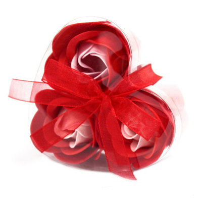  - Set Of 3 Luxury Soap Flower Heart BoxesRomantic Gift & Bath Decor