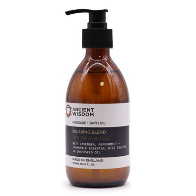  - Relaxing Aromatherapy Massage & Bath Oil 300MlCalming Essential Oil Blend