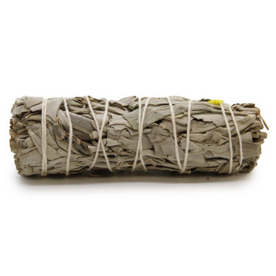  - White & Blue Sage Smudge Stick10Cm For Cleansing & Calm