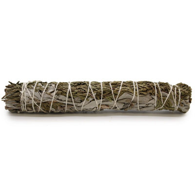  - White Sage & Cedar Smudge Stick For Spiritual Cleansing 22Cm