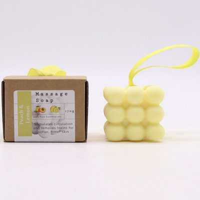 Boxed Single Massage Soap BarsPeach & LemonToxin Removal & Skin Firming from B&Q