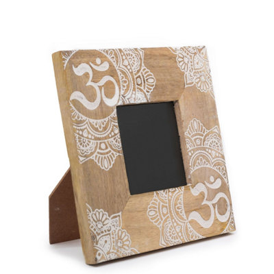 Elegant White Mango Wood Mandala Photo Frame For 10X15Cm Photos from B&Q