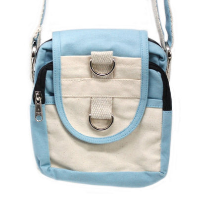 Teal Natural Cotton Crossbody Travel BagLightweight & Stylish from B&Q
