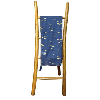  - Nomad Sari Med Collection Sea Blue Gold Fish Pareo Wrap