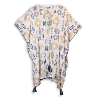 Nomad Sari Med Collection KaftanGold & Blue Greek Motif from B&Q