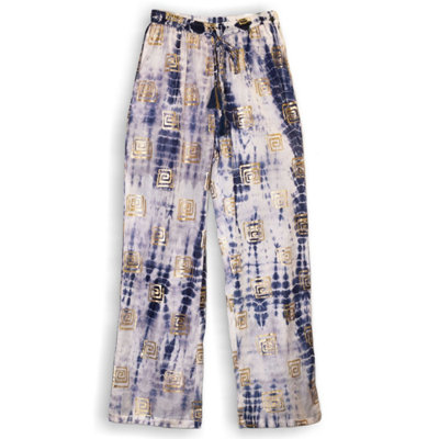 Lxl Nomad Sari Med Collection Lounge PantsGold & Blue Greek Motif from B&Q