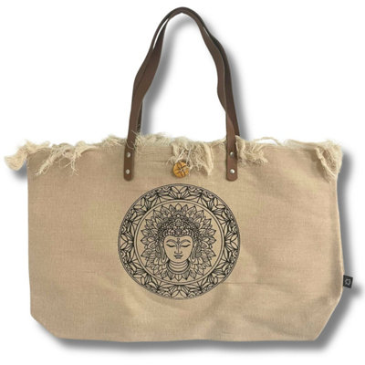 Natural Leather Handle Tote BagEco-FriendlyStylish & Durable from B&Q