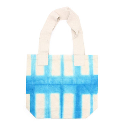  - Natural Tie-Dye Cotton Bag 8OzEco-FriendlyHandmadeSky Blue