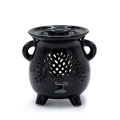 Tree Of Life Black Cauldron Oil Burner For Aromatherapy & Decor from B&Q