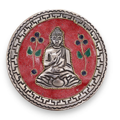 Buddha Red Incense Holder10CmElegant Meditation & Decor Accessory