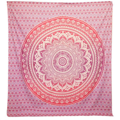 Umrao Mandala Wall Hanging & Beach SpreadPurple Handcrafted Decor from B&Q
