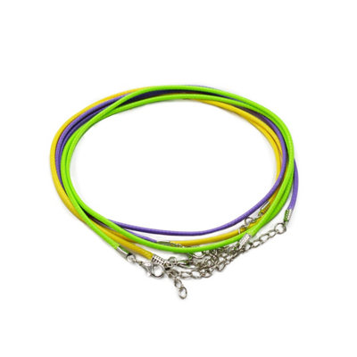  - Waxed Cotton Pendant Cord 2mm X 55CmAssorted Colors (10)