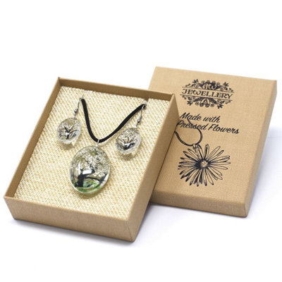 Pressed Flower Tree Of Life NecklaceUnique Real Flower Jewelry from B&Q