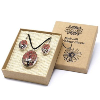 Pressed Flowers Tree Of Life JewelryUnique Real Floral Pendant from B&Q