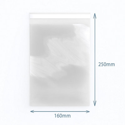 Premium 160X250mm Resealable Polypropylene Bags For Gift & Product Packaging from B&Q