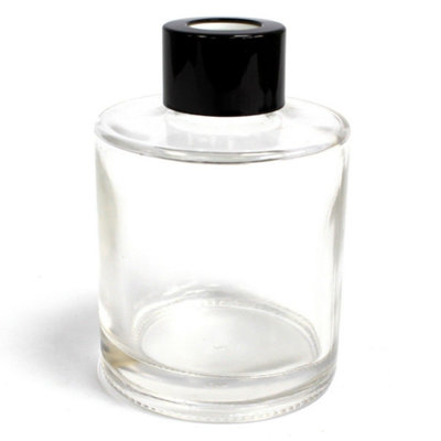 Elegant 150Ml Glass Reed Diffuser Bottle With Black Cap & Plastic Plug from B&Q