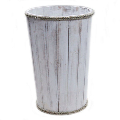 Large Nautical Display TubWhitewash 45X32Cm For Plants & Decor from B&Q