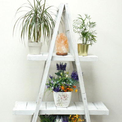 Folding Whitewash A-Frame Display Stand For Home & Retail Use from B&Q
