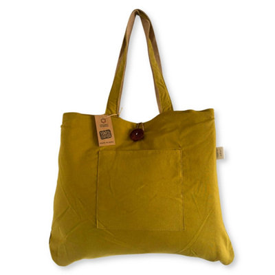 Pistachio Reversible Jute & Cotton Big BagStylish & Durable Tote from B&Q