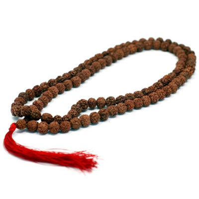 108 Rudraksha Mala With TasselBrown Beads For Meditation & Spirituality from B&Q