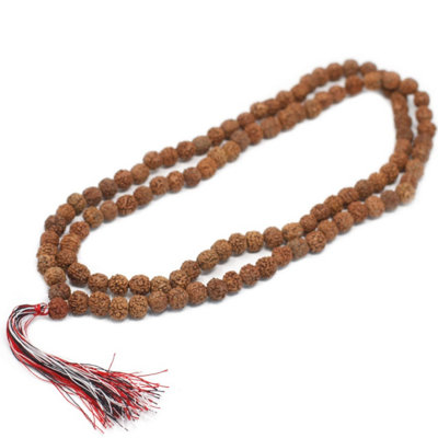 108 Rudraksha Mala With TasselNatural Beads & Buddha Mala from B&Q