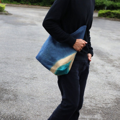  - Denim Blue Soft Blend Shoulder Tote BagSustainable & Stylish