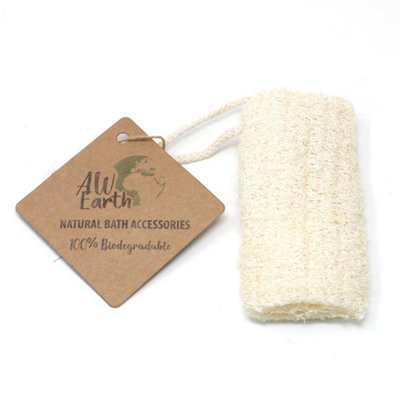 Natural Loofah Scrub On Rope5" Exfoliating Bath Sponge from B&Q