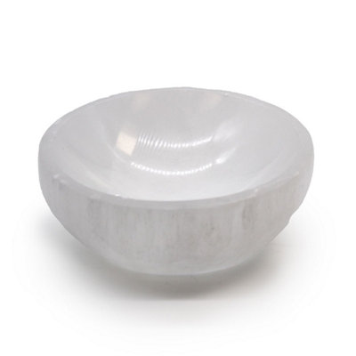 Selenite Round Bowl 10CmCrystal Display & Decorative Tray from B&Q