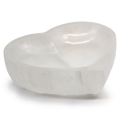 Selenite Heart Bowl 15CmCrystal Display & Decorative Accent from B&Q