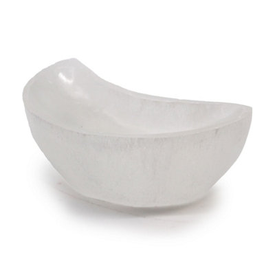 Selenite Moon Bowl 10CmCrystal Holder & Decorative Accent from B&Q