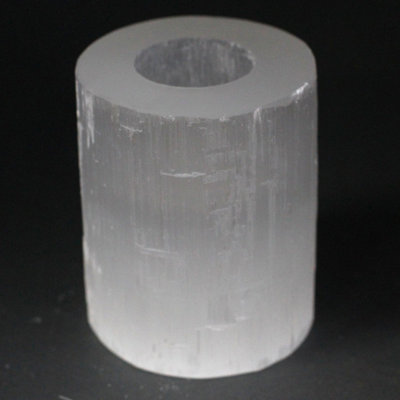 Selenite Candle Holder10Cm Translucent Crystal Decor from B&Q