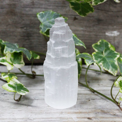 Natural Moroccan Selenite Tower10Cm Healing Crystal from B&Q