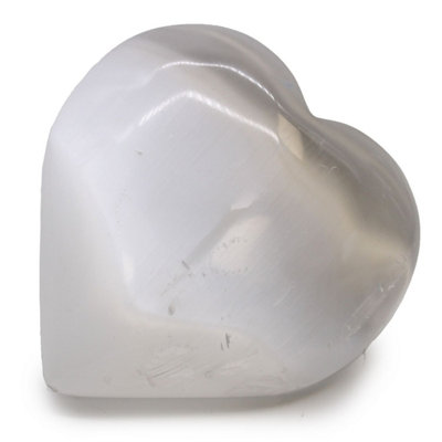 Selenite Heart CrystalHealingChakra & Meditation Stone from B&Q