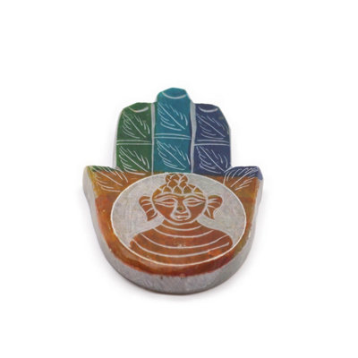 Soapstone Hamsa Buddha Incense HolderSpiritual Home Decor from B&Q