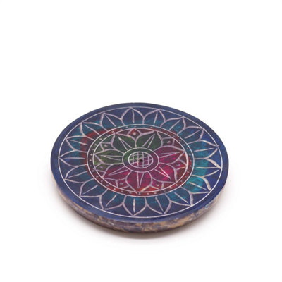 Soapstone Lotus Disc Incense HolderElegant & Secure Design from B&Q