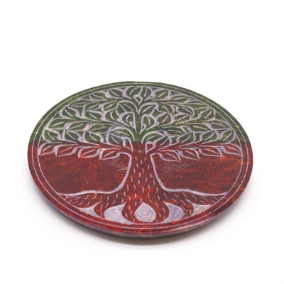 Tree Of Life Soapstone Incense HolderElegant Disc Design from B&Q