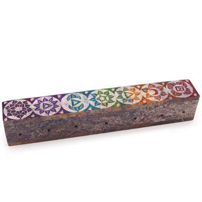 Chakra Soapstone Incense Box With Smoke HolesDecorative & Functional from B&Q