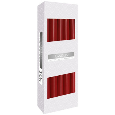 Burgundy Taper CandleElegantLong-LastingPerfect For Decor & Events from B&Q