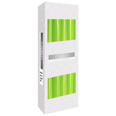 Green Taper CandleElegantNatural Finish For Decor & Events from B&Q