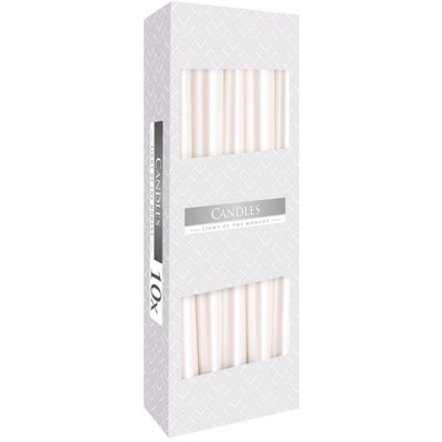 Pearl Taper CandleElegantSteady BurnClassic Tapered Design from B&Q