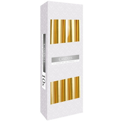 Gold Taper CandleElegant Metallic Finish For Decor & Ambiance from B&Q