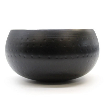Large Black Beaten Singing Bowl18Cm Meditation & Prayer Bell from B&Q