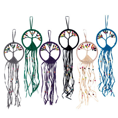 Tree Of Life Macrame DreamcatcherHandmade Boho Decor (12Cm) from B&Q